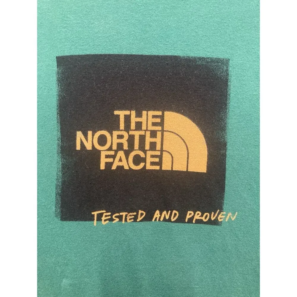 The North Face Tested And Proven Graphic T-shirt Men L Green Short Sleeve
